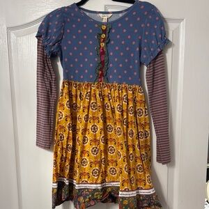 Matilda Jane Blue and Yellow Buttoned Tiered Sundress